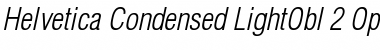Download Helvetica Light Condensed Oblique Font