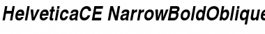 Download Helvetica CE Bold Narrow Oblique Font