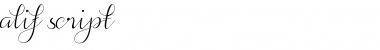 Download alif script Font Title Preview