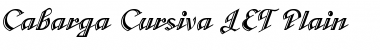 Download Cabarga Cursiva LET Plain Font