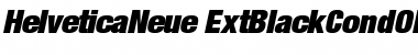 Download Helvetica Neue 107 Extra Black Cond Oblique Font