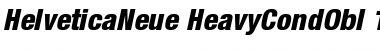 Download Helvetica Neue 87 Heavy Condensed Oblique Font