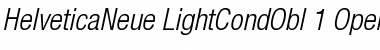 Download Helvetica Neue 47 Light Condensed Oblique Font