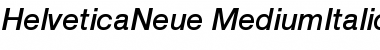 Download Helvetica Neue 66 Medium Italic Font