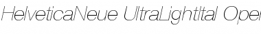 Download Helvetica Neue 26 Ultra Light Italic Font