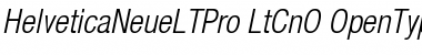 Download Helvetica Neue LT Pro 47 Light Condensed Oblique Font