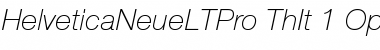 Download Helvetica Neue LT Pro 36 Thin Italic Font