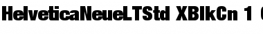 Download Helvetica Neue LT Std 107 Extra Black Condensed Font Title Preview