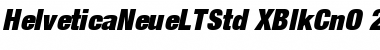 Download Helvetica Neue LT Std 107 Extra Black Condensed Oblique Font