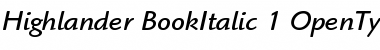 Download ITC Highlander Book Italic Font Title Preview