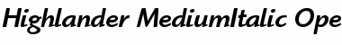 Download ITC Highlander Medium Italic Font Title Preview