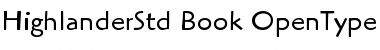 Download ITC Highlander Std Book Font Title Preview
