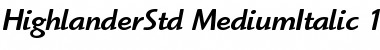 Download ITC Highlander Std Medium Italic Font Title Preview