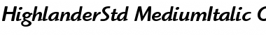 Download ITC Highlander Std Medium Italic Font Title Preview