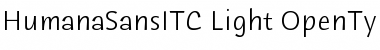 Download Humana Sans ITC Light Font