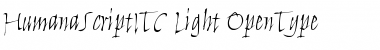 Download Humana Script ITC Light Font