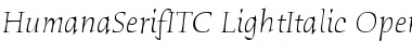 Download Humana Serif ITC Light Italic Font