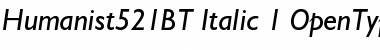 Download Humanist 521 Italic Font Title Preview