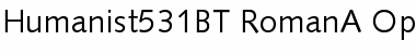 Download Humanist 531 Regular Font Title Preview