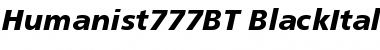 Download Humanist 777 Black Italic Font