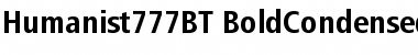 Download Humanist 777 Bold Condensed Font Title Preview