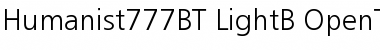 Download Humanist 777 Light Font Title Preview