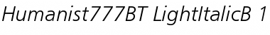 Download Humanist 777 Light Italic Font