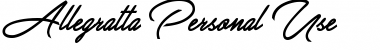 Download Allegratta Personal Use Regular Font Title Preview