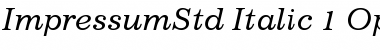 Download Impressum Std Italic Font Title Preview