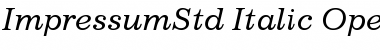 Download Impressum Std Italic Font Title Preview