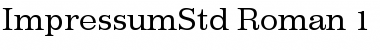 Download Impressum Std Roman Font Title Preview