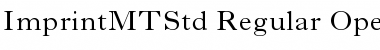 Download Imprint MT Std Regular Font Title Preview