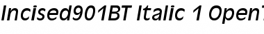 Download Incised 901 Italic Font Title Preview