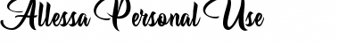 Download Allessa Personal Use Regular Font Title Preview
