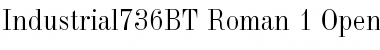 Download Industrial 736 Regular Font Title Preview