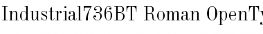 Download Industrial 736 Regular Font Title Preview