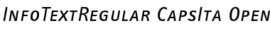 Download InfoTextRegular CapsIta Font Title Preview