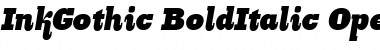 Download Ink Gothic Bold Italic Font Title Preview