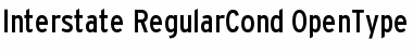 Download Interstate Regular Cond Font Title Preview