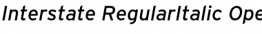 Download Interstate Regular Italic Font Title Preview
