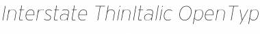 Download Interstate Thin Italic Font Title Preview