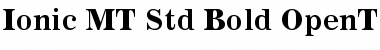 Download Ionic MT Std Bold Font