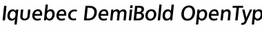 Download Iquebec DemiBold Font Title Preview
