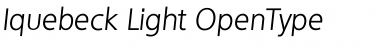 Download Iquebeck Light Font Title Preview