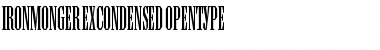 Download Ironmonger ExCondensed Font Title Preview
