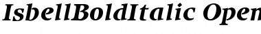 Download Isbell BoldItalic Font Title Preview