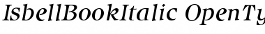 Download Isbell BookItalic Font Title Preview