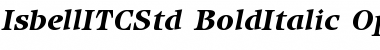 Download Isbell ITC Std Bold Italic Font Title Preview