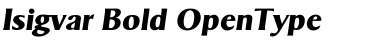 Download Isigvar Bold Font Title Preview