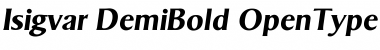 Download Isigvar DemiBold Font Title Preview
